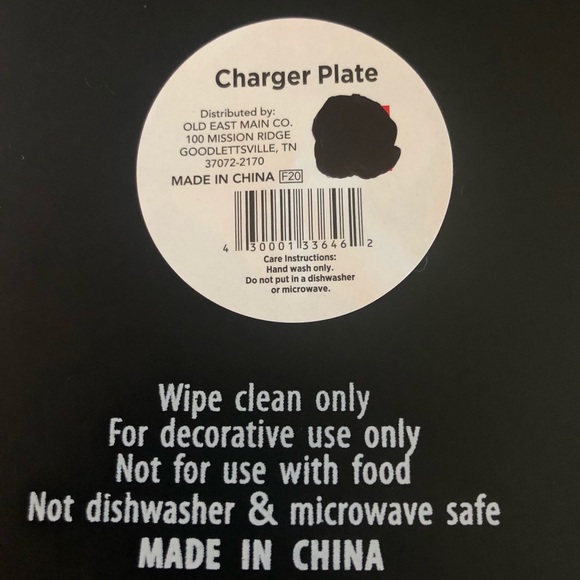 Red Plate Charger - Picture 2 of 2